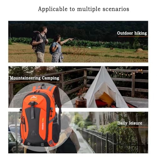 Nircho 40L Hiking Backpack, Lightweight Breathable Trekking Rucksack, Orange-5