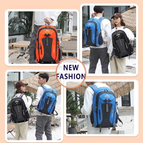 Nircho 40L Hiking Backpack, Lightweight Breathable Trekking Rucksack, Orange-6