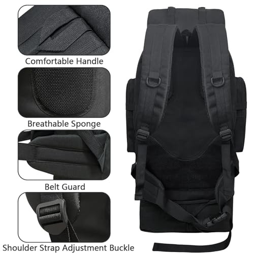 Ogetok 100L Hiking Backpack Rucksack, Black-4