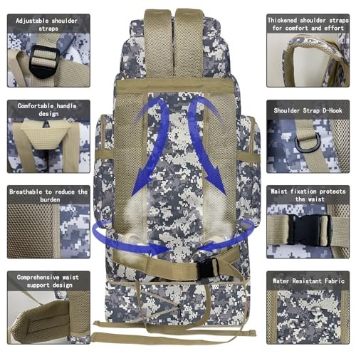 Ogetok 100L Hiking Backpack, City Camo-2