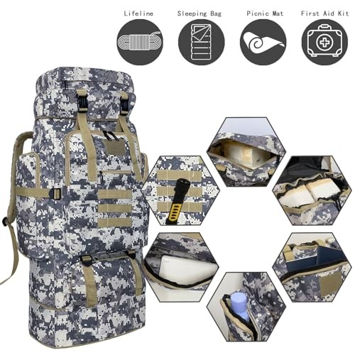 Ogetok 100L Hiking Backpack, City Camo-3