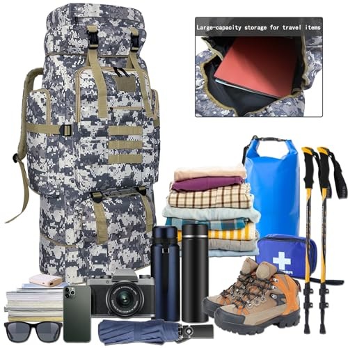 Ogetok 100L Hiking Backpack, City Camo-6
