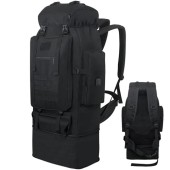 Ogetok 100L Hiking Backpack, Black Charging Port, Large Capacity Camping Rucksack