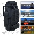 Ogetok 80L Hiking Backpack, Black-80L Camping Rucksack