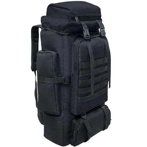 Ogetok 80L Hiking Backpack, Black-80L Camping Rucksack