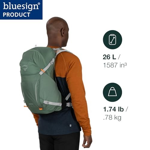 Osprey Hikelite 26L Unisex Backpack, Atlas Blue, O/S-1