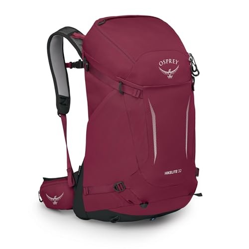 Osprey Hikelite Unisex Backpack 32L, Chameleon/Black, M/L