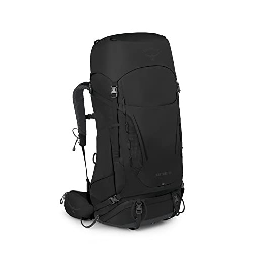 Osprey Kestrel Men's Hiking Backpack, 58L, Black, S/M