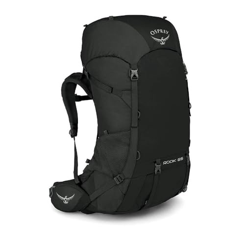 Osprey Rook 65 Men's Ventilated Backpacking Pack, Black, One Size