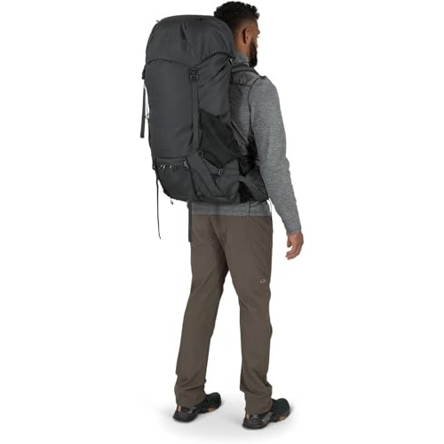 Osprey Rook 50L Men's Backpack, Dark Charcoal/Silver Lining, O/S-7