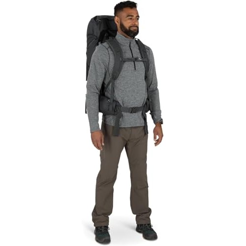 Osprey Rook 50L Men's Backpack, Dark Charcoal/Silver Lining, O/S-9