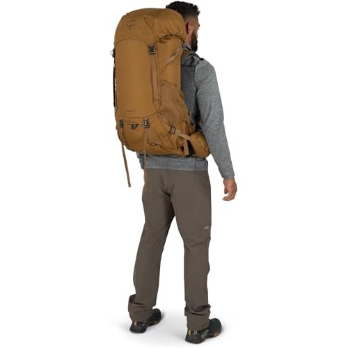 Osprey Rook Men's 50L Backpack, Histosol Brown/Rhino Grey, O/S-7