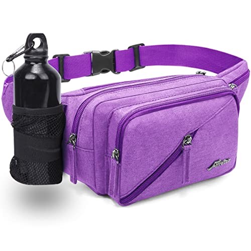 REETEE Purple Bum Bag Belt Bag with Bottle Holder