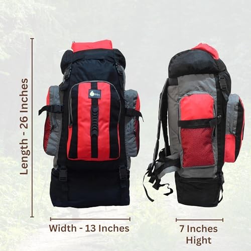 SiXsigma Sports 120L Extra Large Travel and Camping Backpack, Red-2
