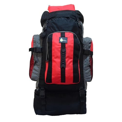 SiXsigma Sports 120L Extra Large Travel and Camping Backpack, Red-7