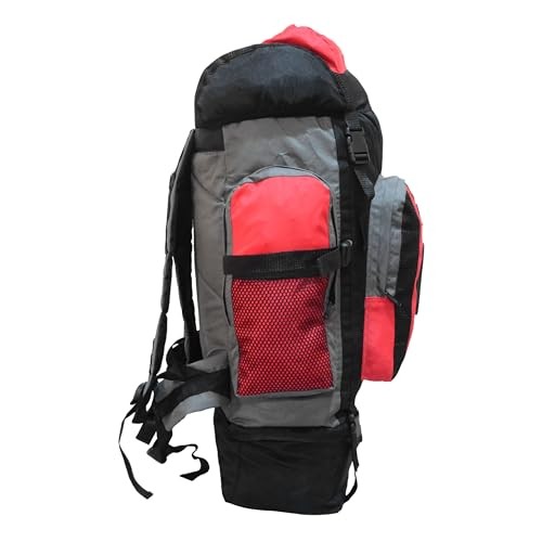 SiXsigma Sports 120L Extra Large Travel and Camping Backpack, Red-8