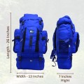 SiXsigma Sports 120L Extra Large Travel Camping Backpack, Navy/ Blue