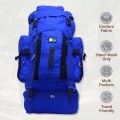 SiXsigma Sports 120L Extra Large Travel Camping Backpack, Navy/ Blue