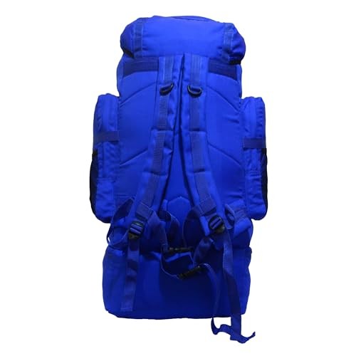 SiXsigma Sports 120L Extra Large Travel Camping Backpack, Navy/ Blue-7