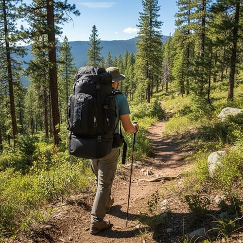 SiXsigma Sports 120L Extra Large Travel and Camping Backpack, Black-2