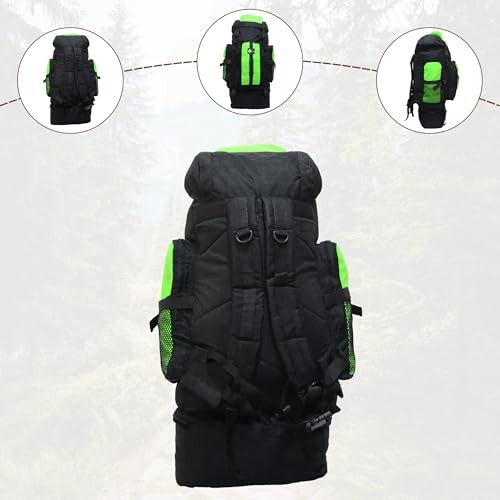 SiXsigma Sports 120L Extra Large Travel and Camping Backpack, Green/Grey-1