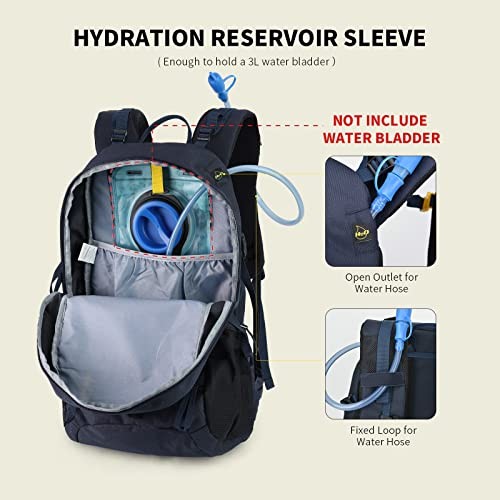 SKYSPER 35L Rucksack Hiking Backpack, Navyblue, 31cm x 22cm x 52cm-4