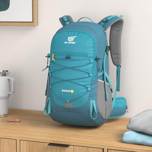 SKYSPER 35L Rucksack Hiking Backpack, Cyan, 31cm x 22cm x 52cm-1