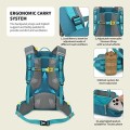 SKYSPER 35L Rucksack Hiking Backpack, Cyan, 31cm x 22cm x 52cm