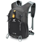SKYSPER 15L Small Hiking Backpack, Dark Grey, with Chest and Waist Straps