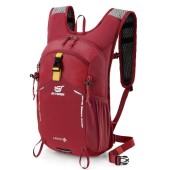 SKYSPER 15L Small Hiking Backpack, Lightweight Daypack with Chest and Waist Strap, Water-Resistant, Lantc15 Red