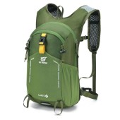 SKYSPER Small Hiking Backpack 20L Travel Rucksack, Green, with Chest and Waist Strap