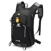SKYSPER Small Hiking Backpack 20L Black Lightweight Daypack with Chest and Waist Strap