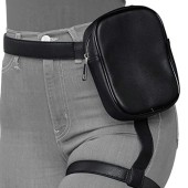 Otcmuky Thigh Harness Leg Bag for Women, Black PU Leather Drop Leg Pouch