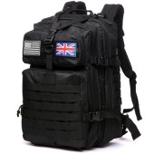 Thuram 50L Waterproof Nylon Tactical Backpack, Black