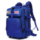Thuram 50L Nylon Waterproof Tactical Backpack, Blue
