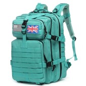 Thuram 50L Nylon Waterproof Tactical Backpack, Cyan