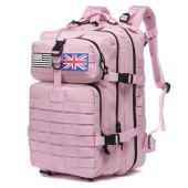 Thuram 50L Nylon Waterproof Tactical Backpack, Light Pink