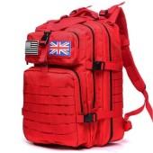 Thuram 50L Waterproof Nylon Tactical Backpack, Red