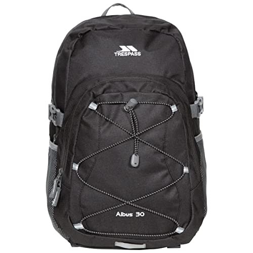 Trespass Albus 30 Litre Backpack, Black / Black