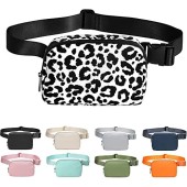 IDAHSOR Mini Belt Bag, Adjustable Crossbody Waist Bag, Black and White