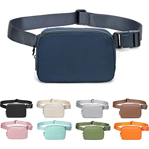 IDAHSOR Unisex Mini Belt Bag with Adjustable Strap, Blue