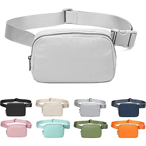 IDAHSOR Unisex Mini Belt Bag with Adjustable Strap, Grey