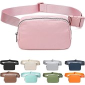 IDAHSOR Mini Belt Bag Crossbody Waist Bag, Pink