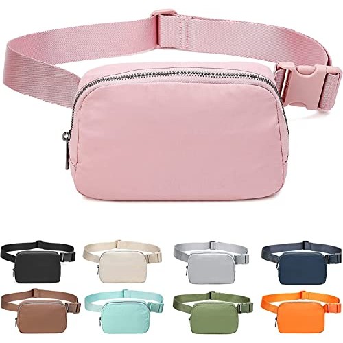 IDAHSOR Mini Belt Bag Crossbody Waist Bag, Pink