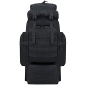 Vaupan 80L Hiking Backpack, Waterproof MOLLE Military Tactical Rucksack, Black-umolle