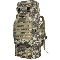 Vaupan 80L Hiking Backpack, Waterproof Molle Rucksack, Green (Midori) / Cha-iro