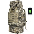 Vaupan 80L Hiking Backpack with USB Charging Port, City Camo