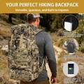 Vaupan 80L Hiking Backpack with USB Charging Port, MOLLE Rucksack, City Camo-Biner