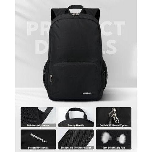 Waterfly Black 20L Foldable Backpack Daypack-2