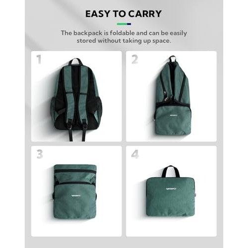 Waterfly 20L Foldable Backpack Daypack, Green-4